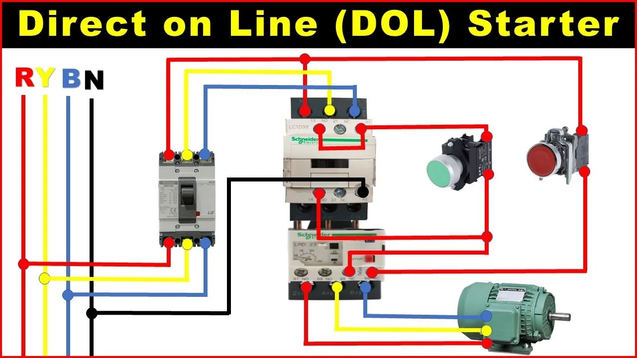 Dol Starter Motor Control Circuit Diagram