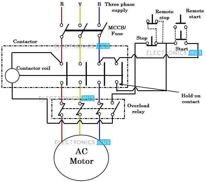 Dol Starter Power Circuit Diagram