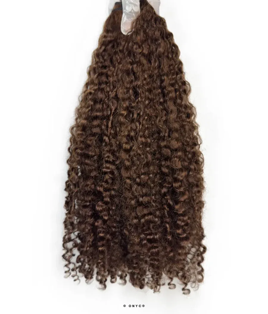Double Drawn Pre Colored Indian Kinky Curly Hair Onyc Hair