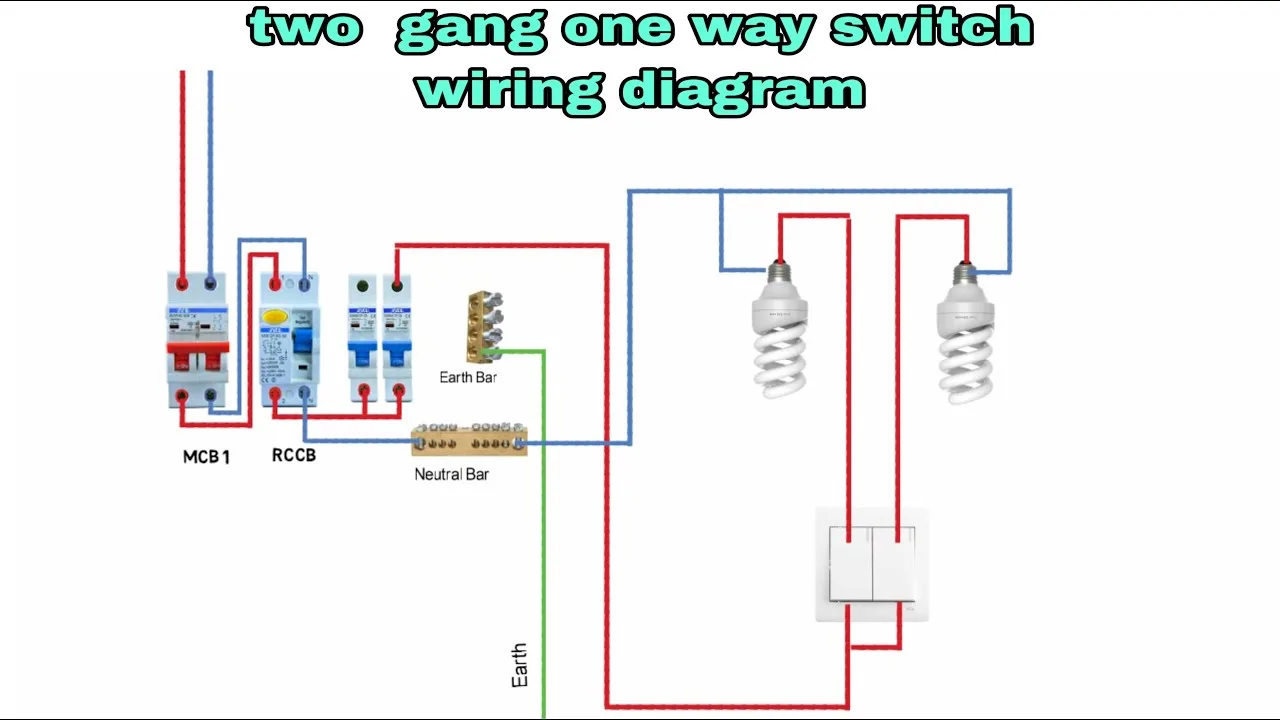 Double Gang Switch Wiring Diagram 2 Gang 2 Way Light Switch