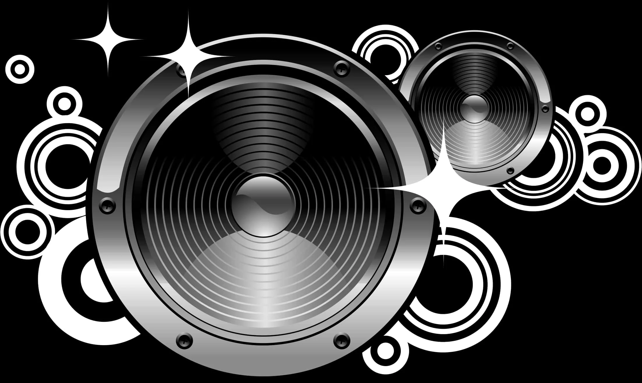 Download Abstract Stereo Speakers Vector
