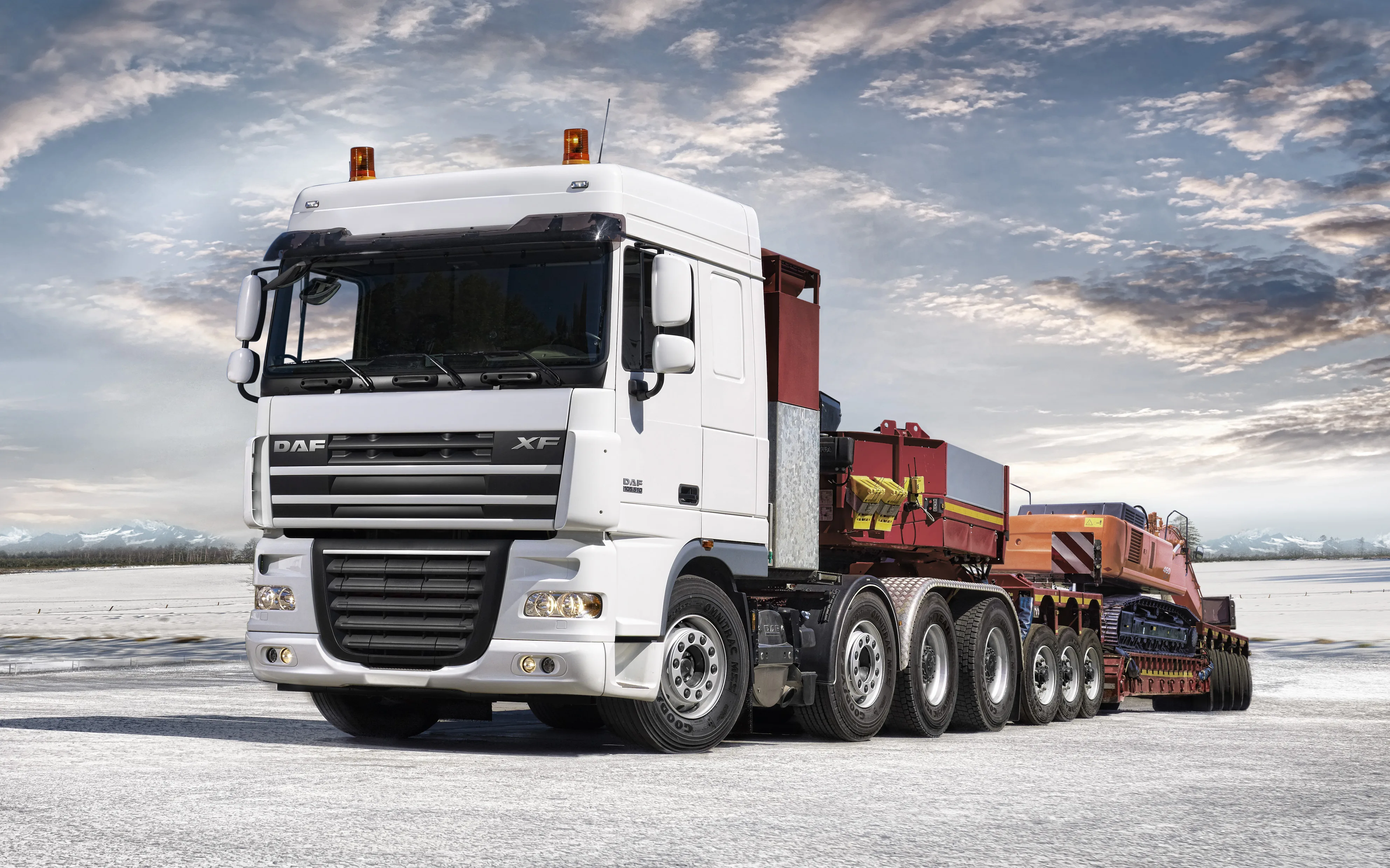 Download Big Rig Semi Vehicle Daf 4K Ultra Hd Wallpaper