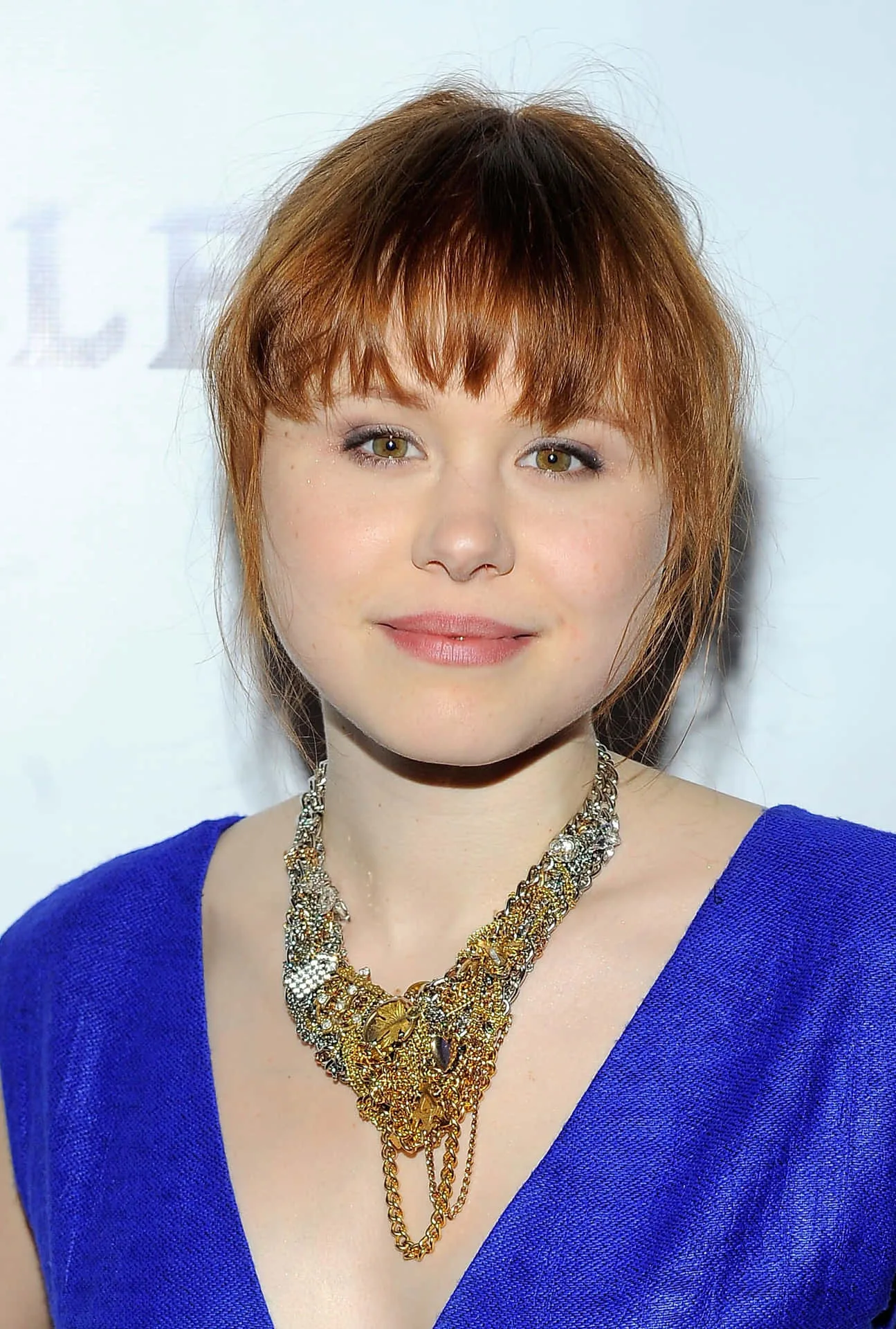 Download Caption Actress Alison Pill Radiant In A Red Dress Wallpaper