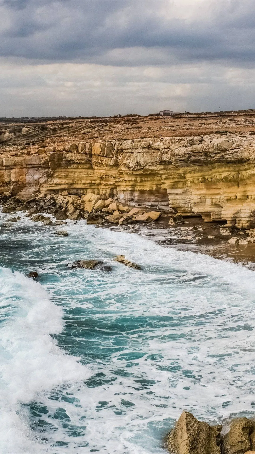 Download Cyprus Cliff Coast Wallpaper