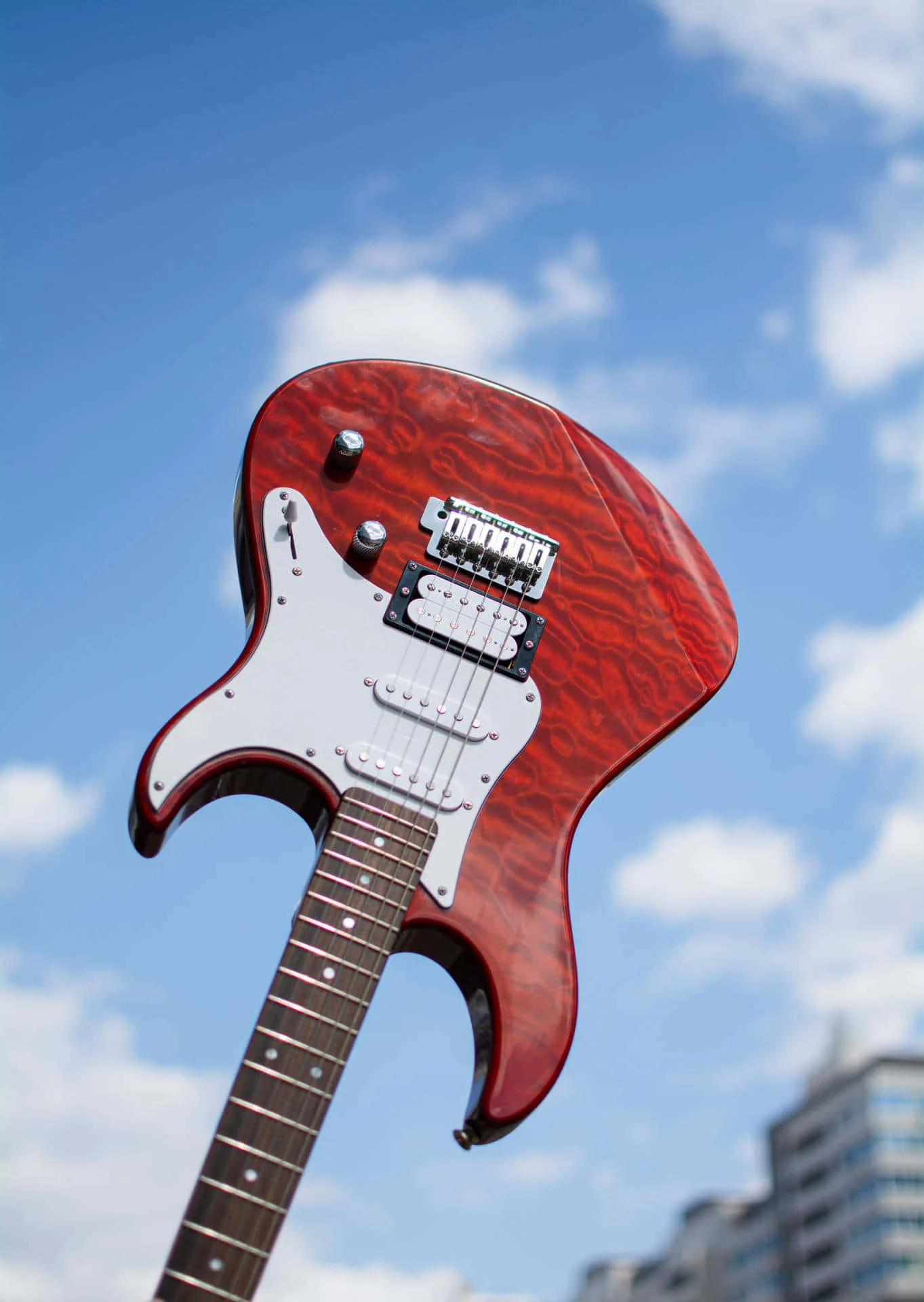 Download Electric Guitar Aesthetic Blue Sky Wallpaper
