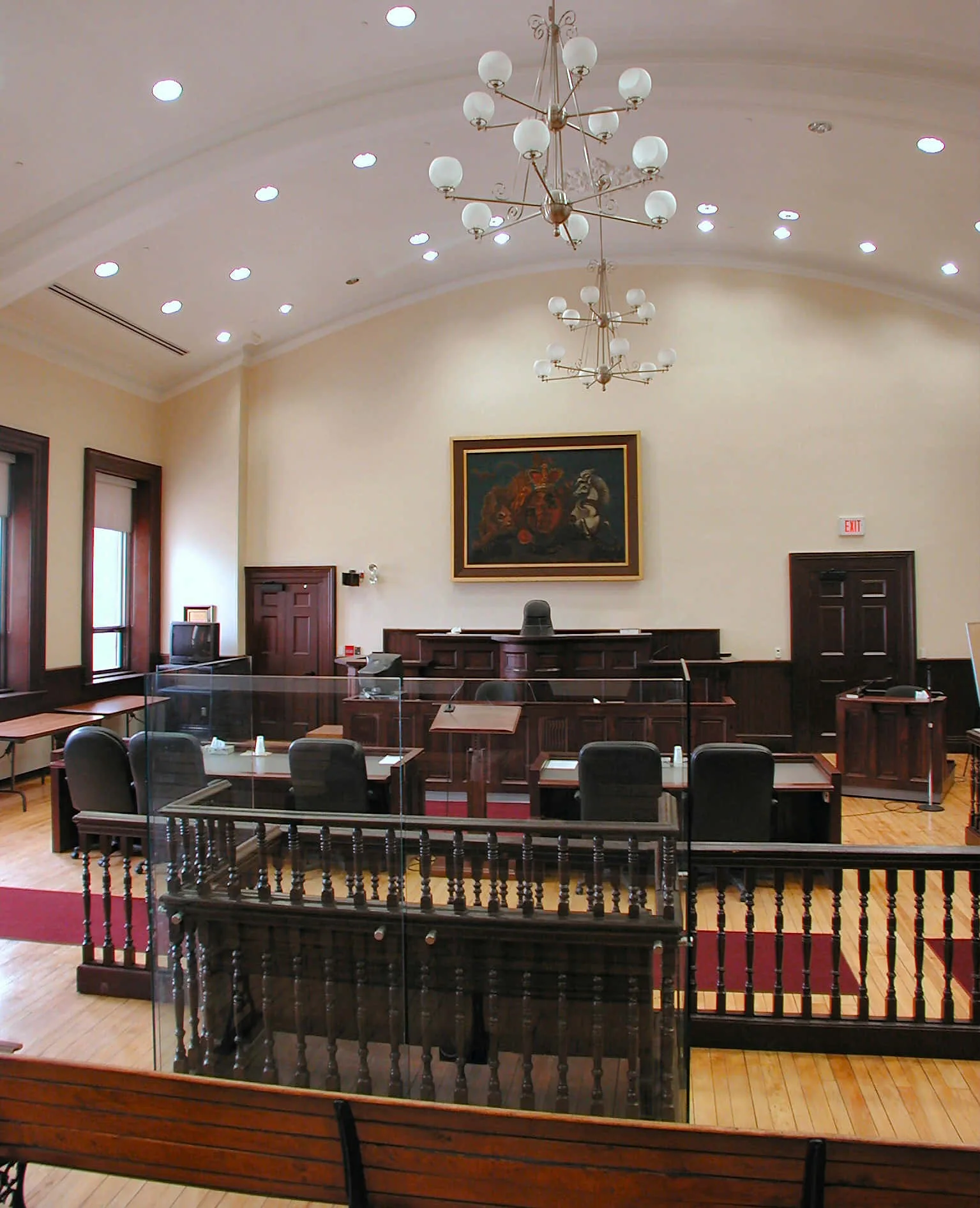 Download Empty Canada Historic Courtroom Background