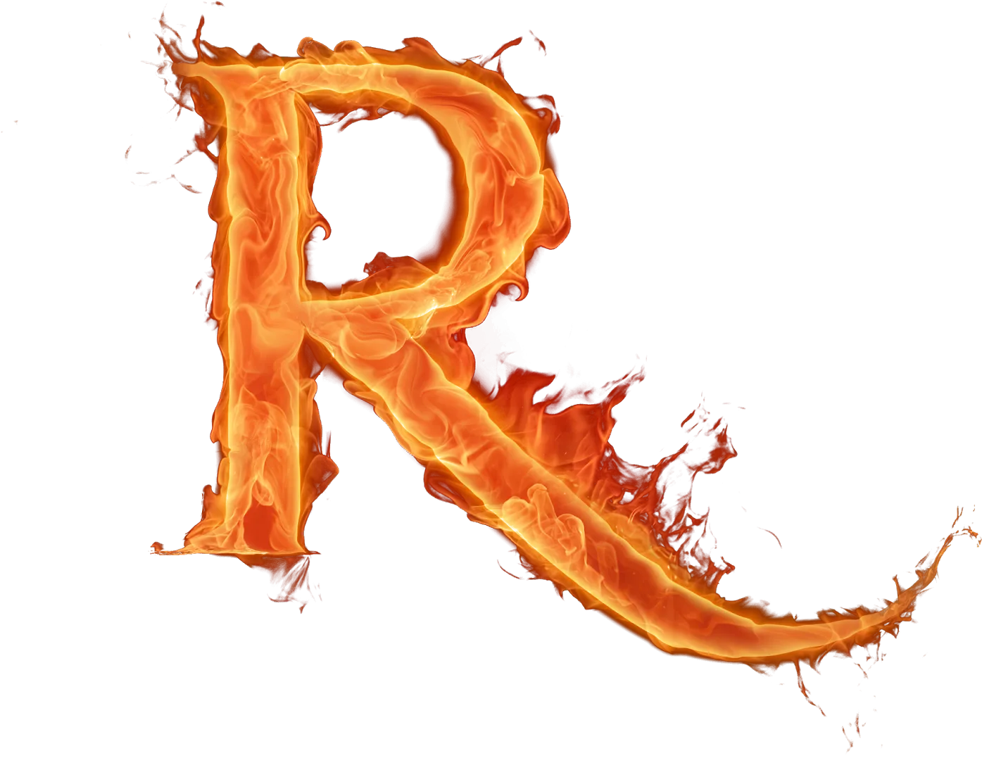 Download Fiery Letter R