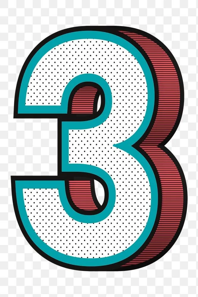 Download Free Png Of Number 3 Png Isometric Halftone Effect Typography By Wan About Number 3 Png