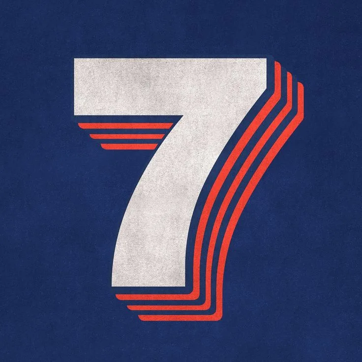 Download Free Psd Image Of Number 7 Layered Effect Red Font By Dunno Design Lab About Number 7