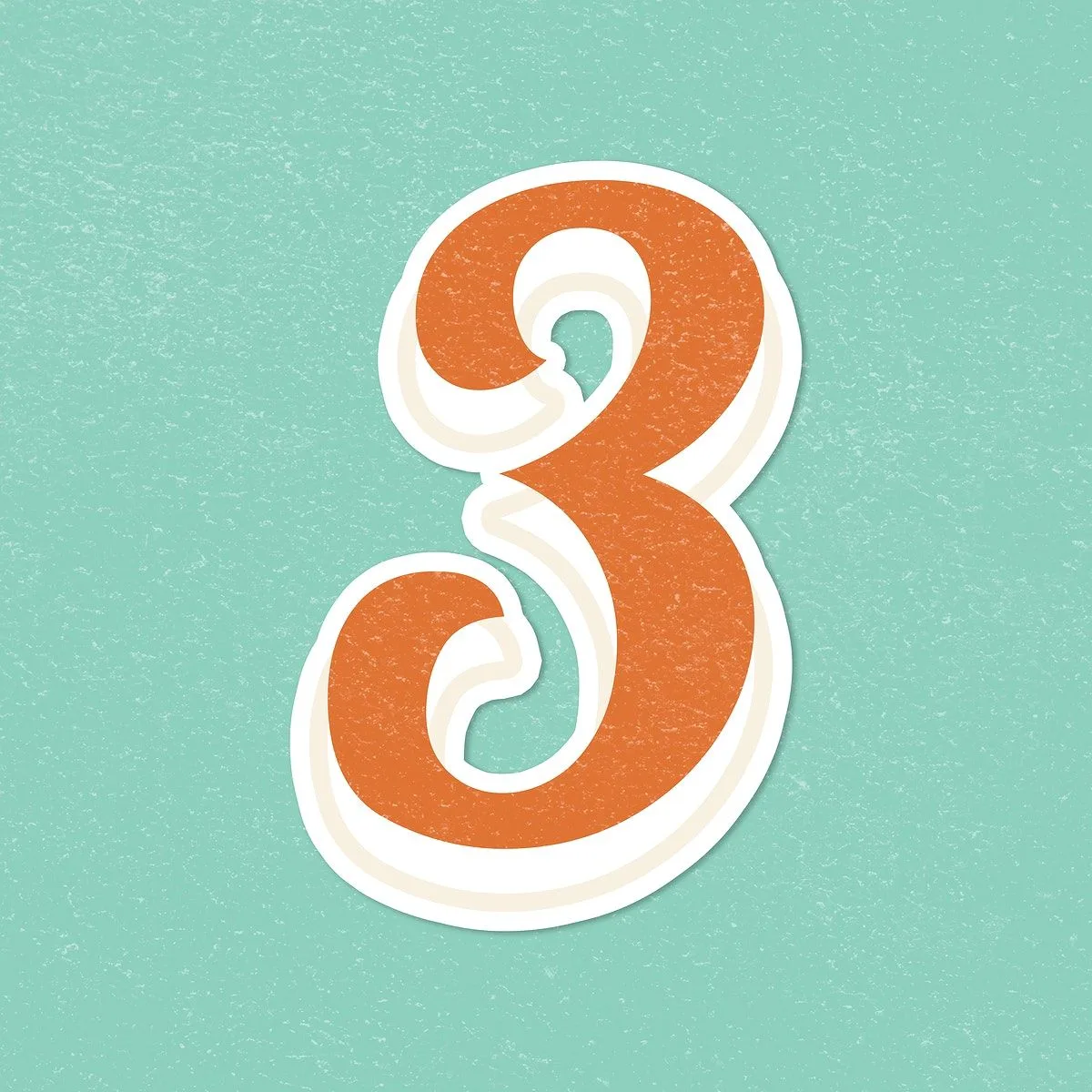 Download Free Psd Image Of Retro Number 5 Bold Typography Font Sticker By Jingpixar About Orange