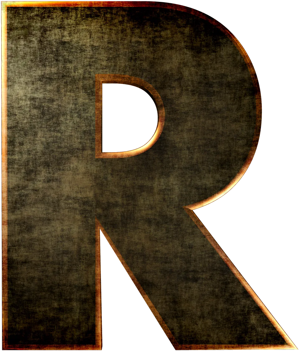 Download Grunge Style Letter R