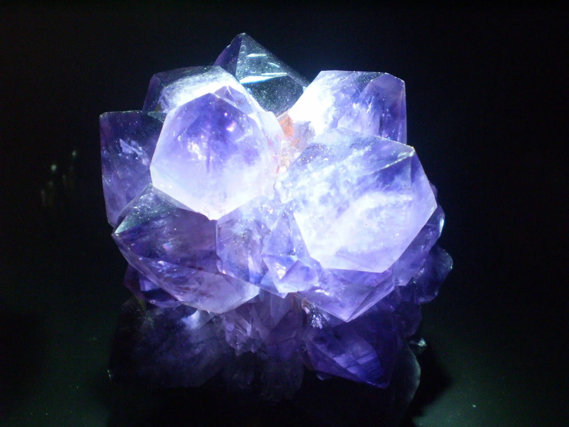 Download Illuminated Amethyst Crystal Wallpaper