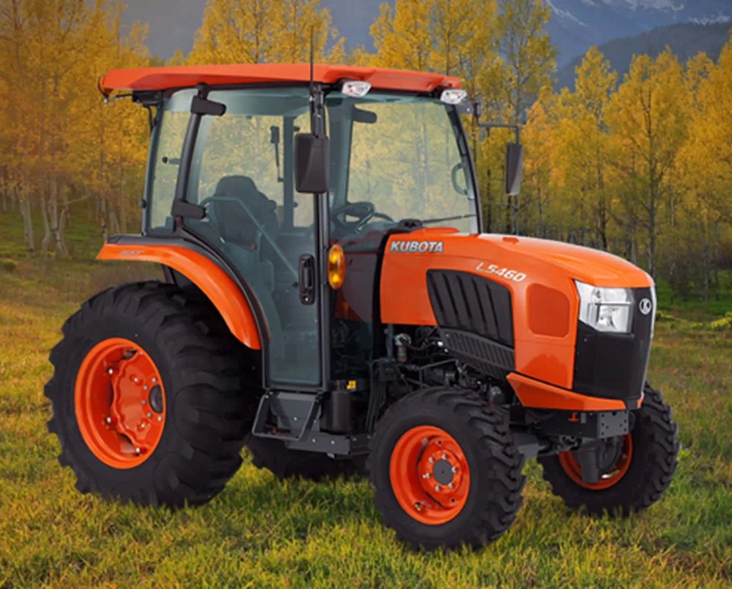 Download Orange Tractor Picture
