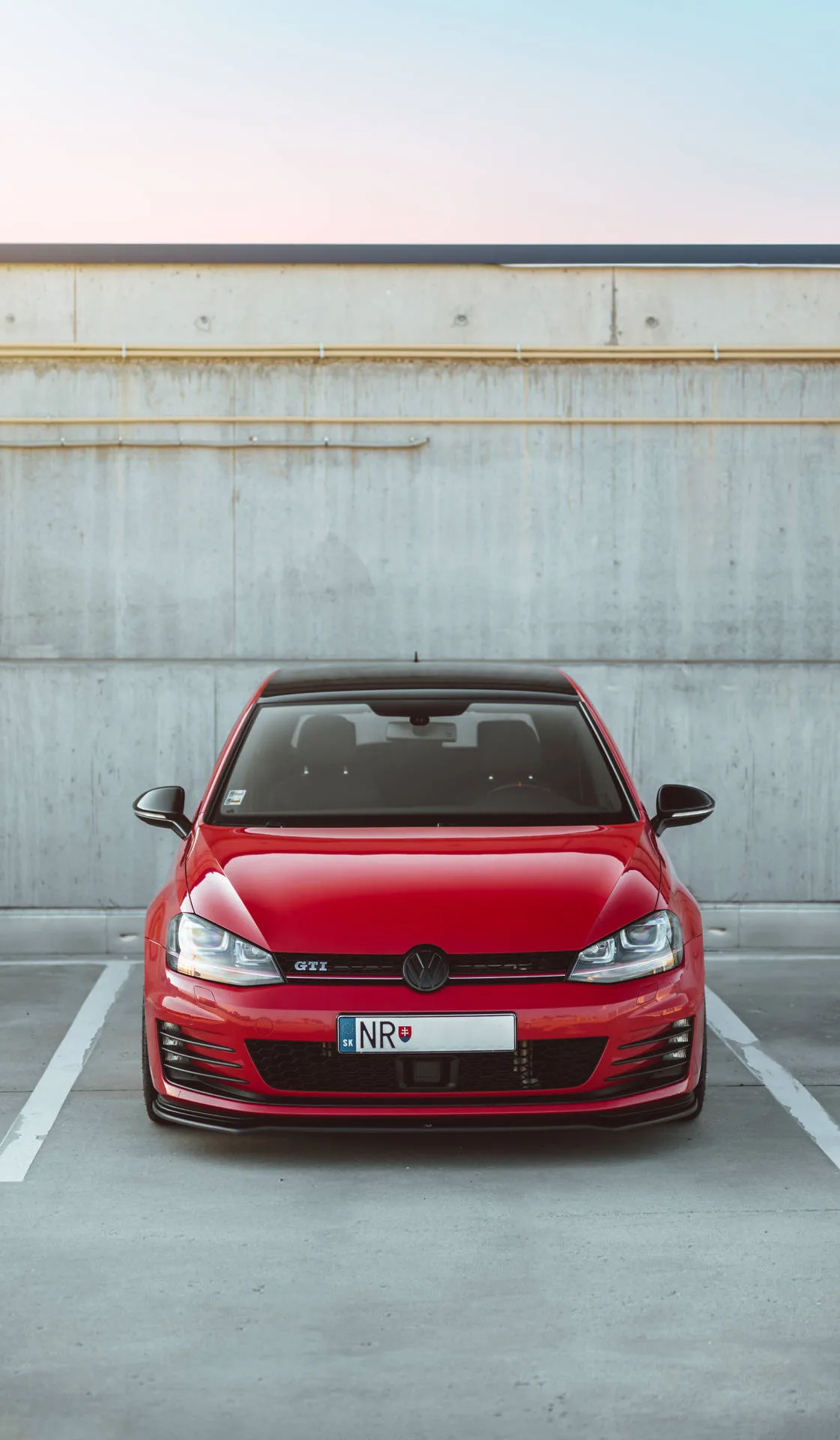 Download Parked Vw Golf Gti Red Wallpaper