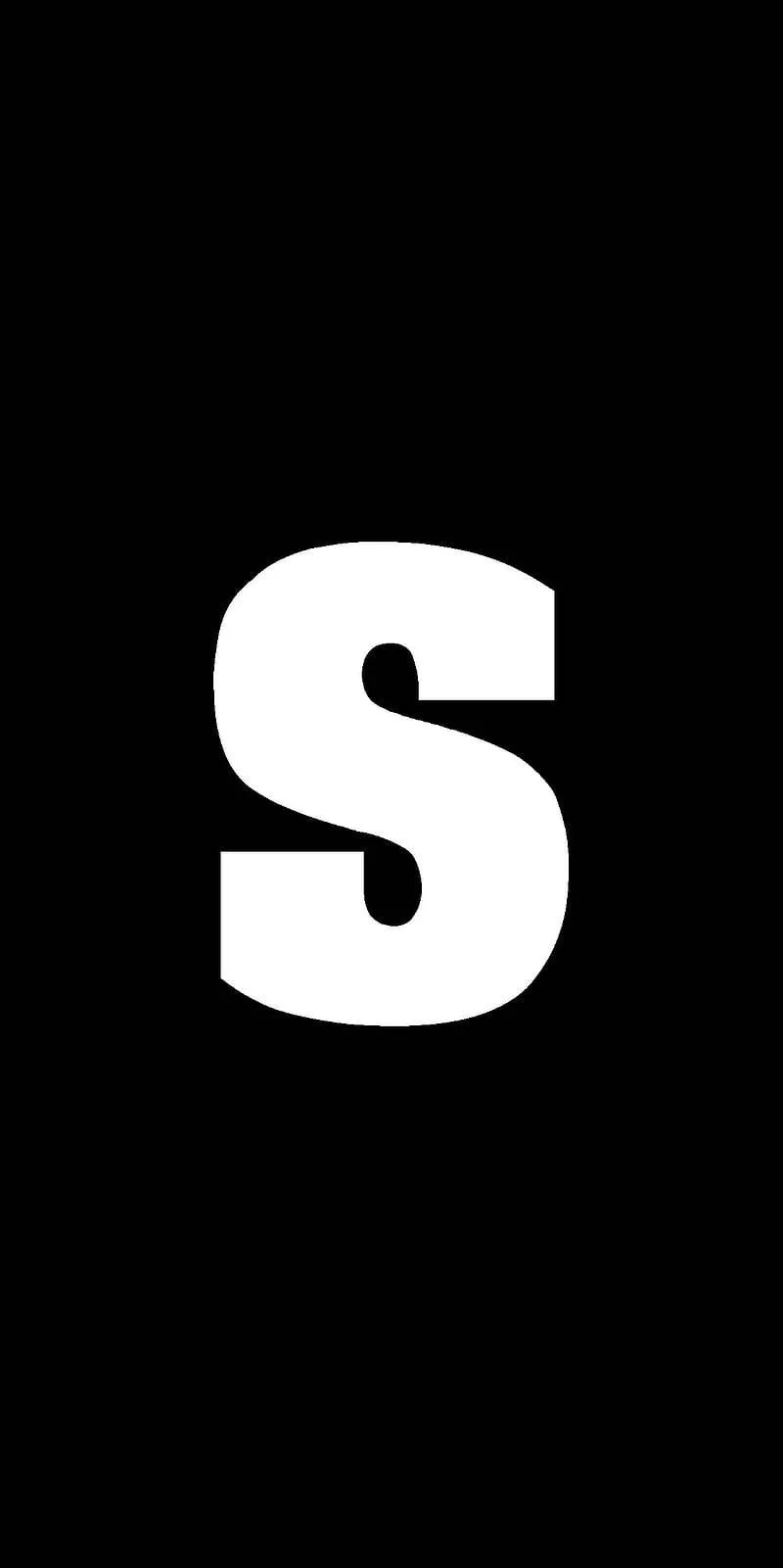 Download S Letter Black Background Wallpaper
