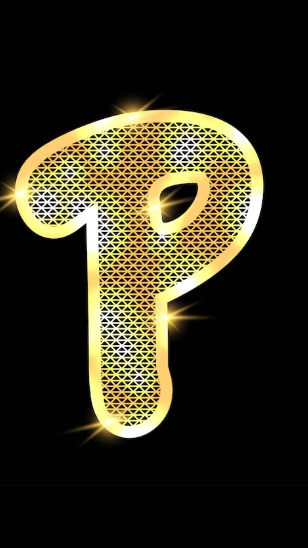 Download Sparkly Golden Letter P Wallpaper