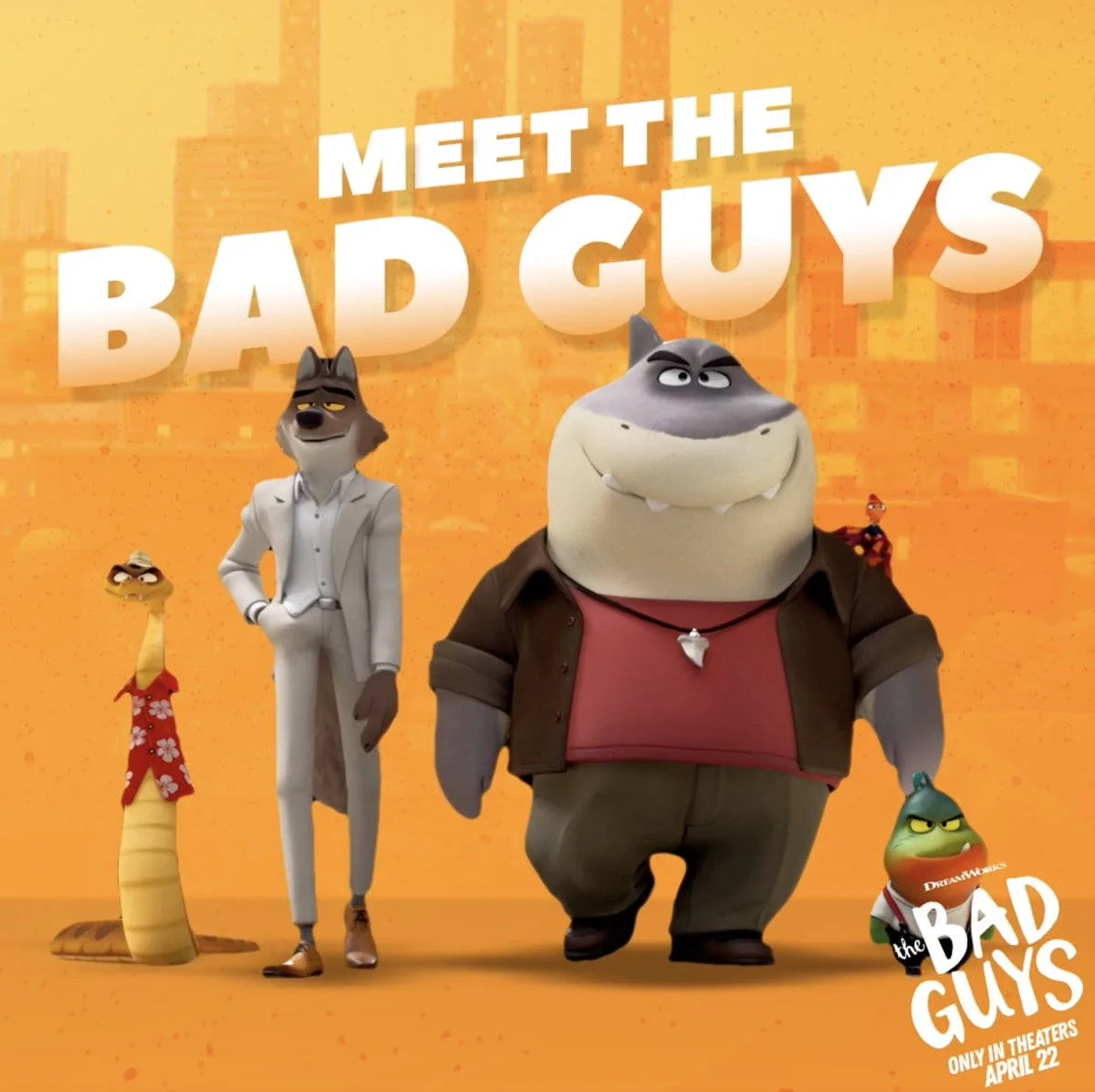 Download The Bad Guys Orange Art Wallpaper