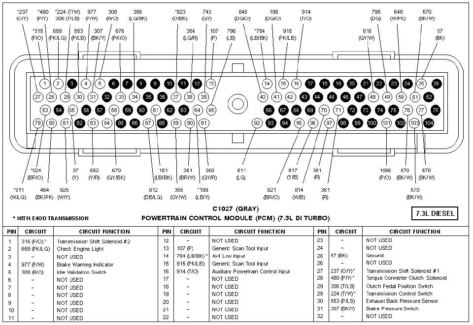 Dt466 Engine International Dt466E Ecm Wiring Diagram 2004 In