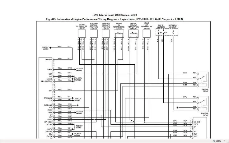 Dt466E Cam Sensor Harness Diagram 1994 Dt466 Engine Parts Di