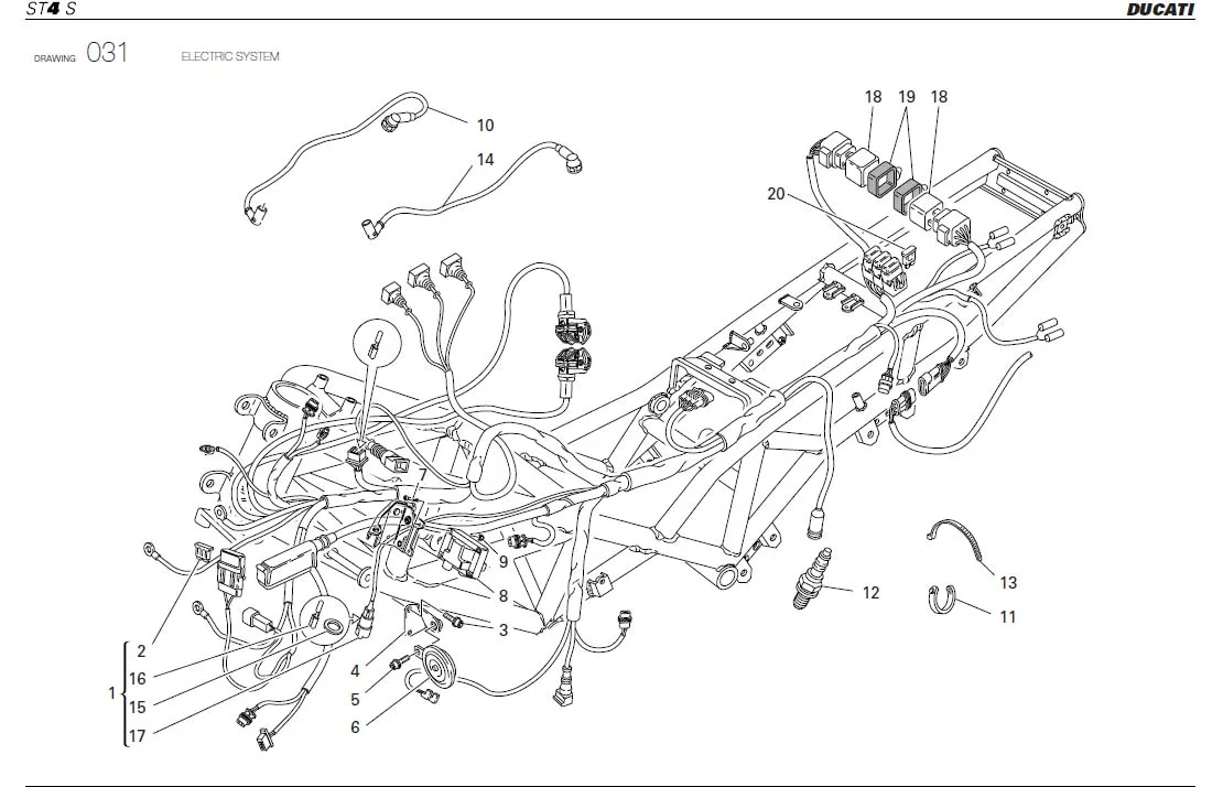 Ducati St4S Main Wiring System Electrical 510 1 263 1A Gp Bikes Whitby On