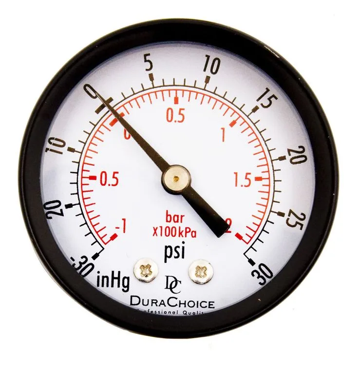 Durachoice 2 Dial Utility Vacuum Pressure Gauge For Air Compressor Water Oil