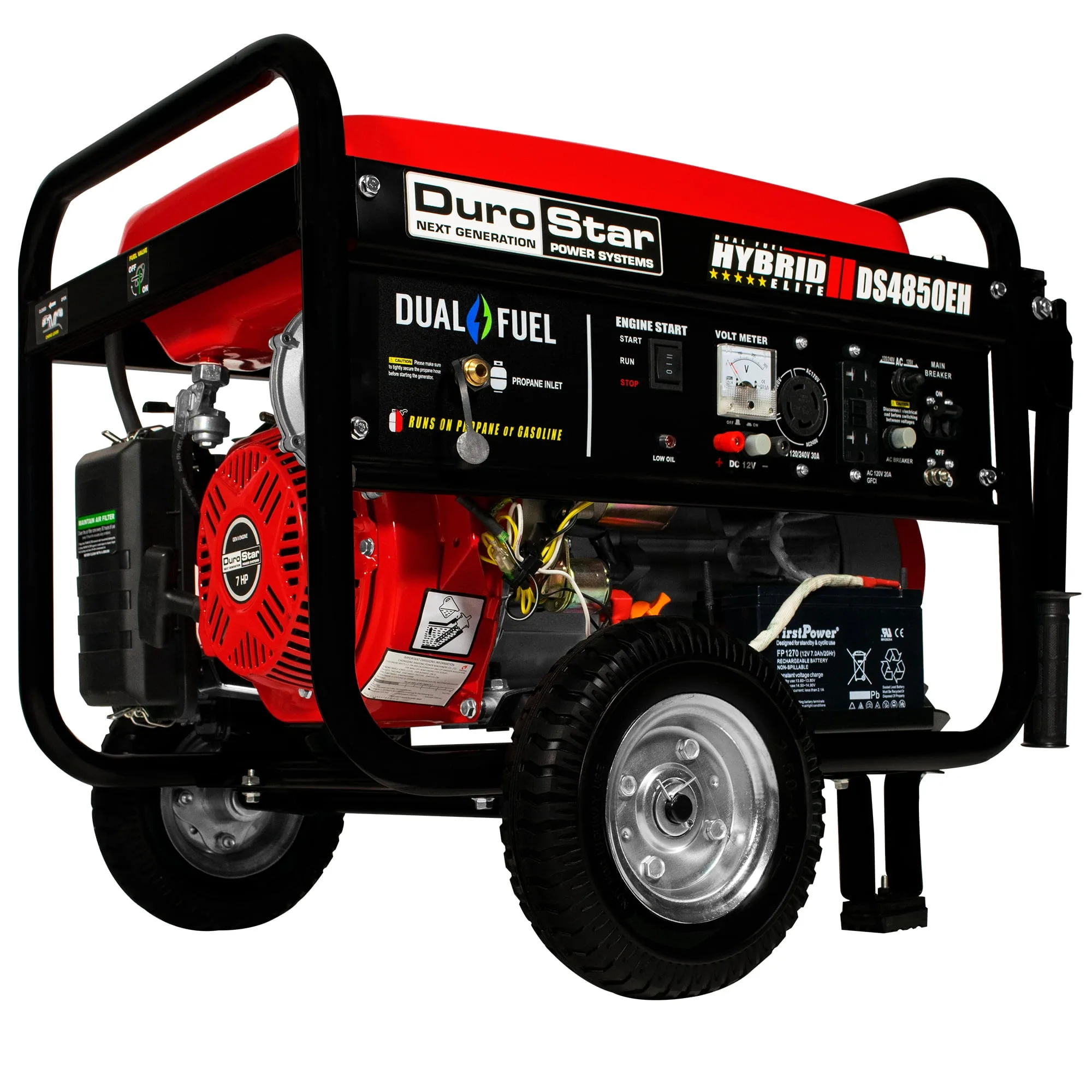 Durostar 4 850 Watt Dual Fuel Hybrid Gasoline Propane Powered Generator W Electric Start