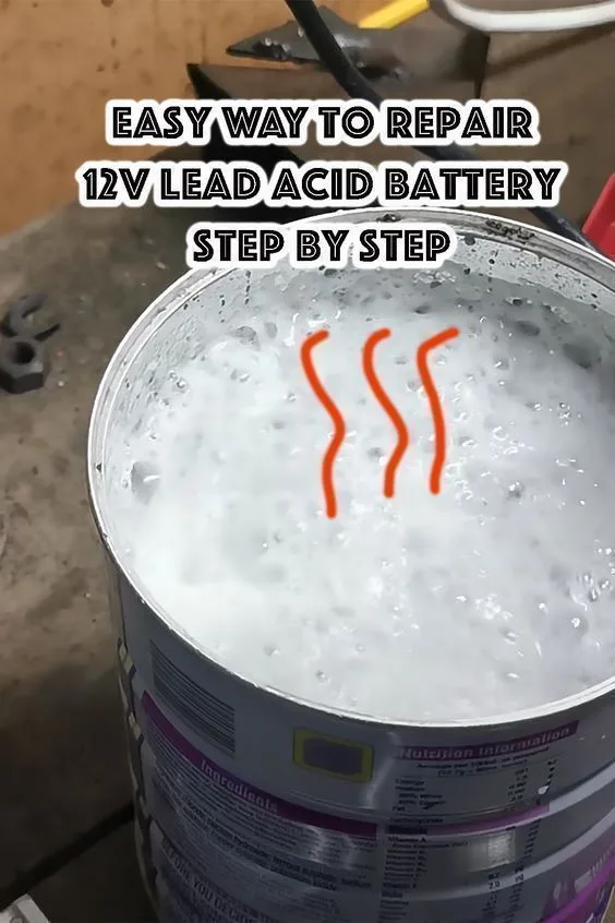 Easy Way To Repair 12V Lead Acid Battery Step By Step Car Battery Hacks Battery Repair Lead