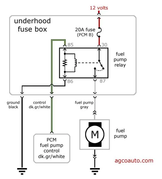 Electric Fuel Pump Relay Wiring Diagram