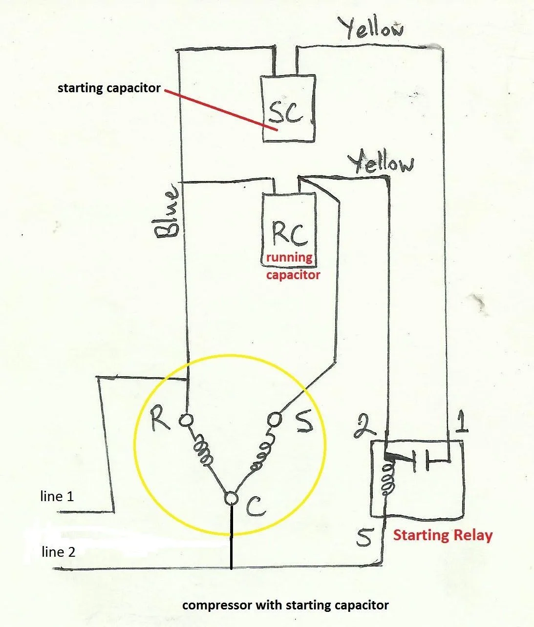 Electric Motor Capacitor Wiring Run And Start Capacitors Are