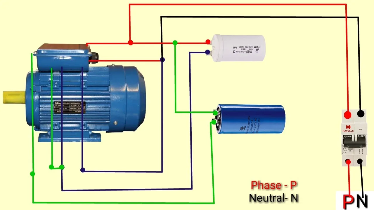 Electric Motor Capacitor Wiring Run And Start Capacitors Are