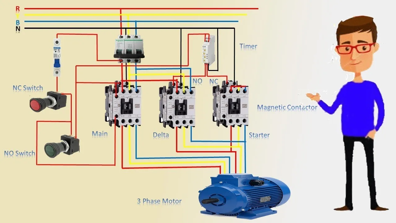 Electric Motor Wiring Diagram 3 Phase