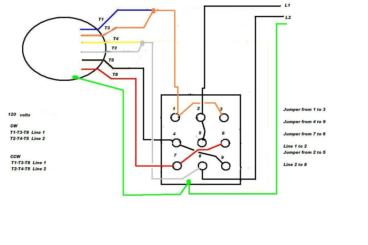 Electric Motor Wiring Diagram Single Phase