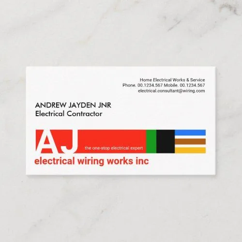 Electrical Wire Color Codes Business Card
