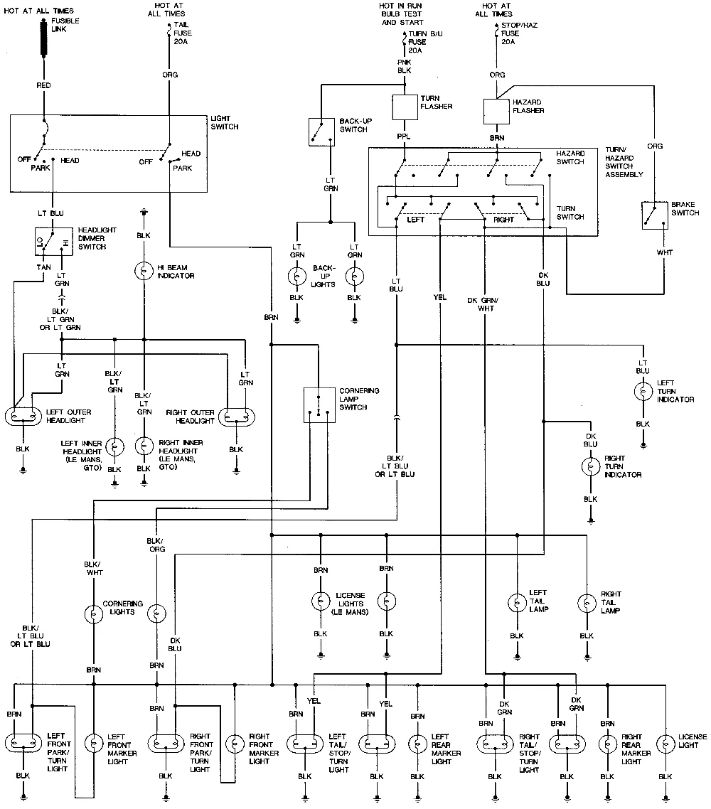 Electrical Wiring Diagram 1966 Gto