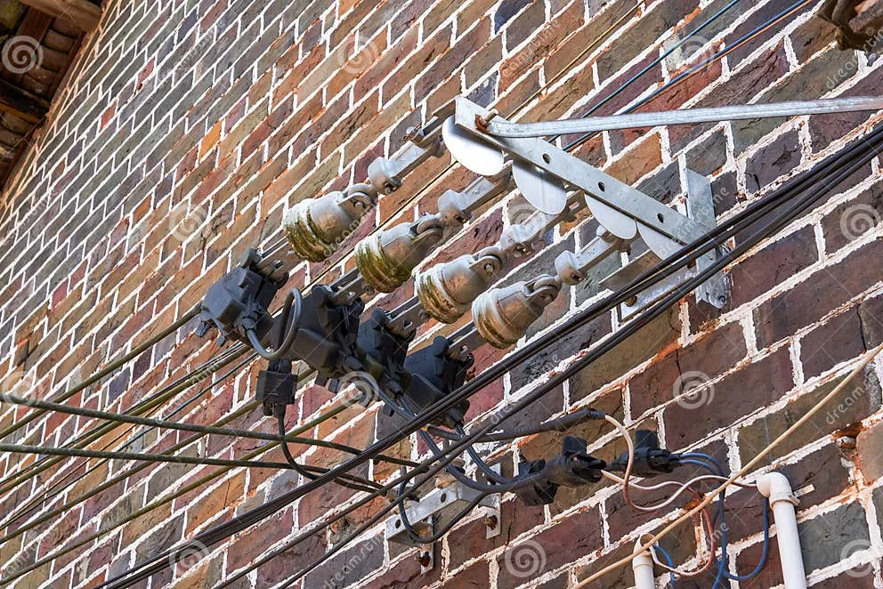 Electricity Supply Wiring And Connections For Rural Houses Stock Image Image Of Circuit