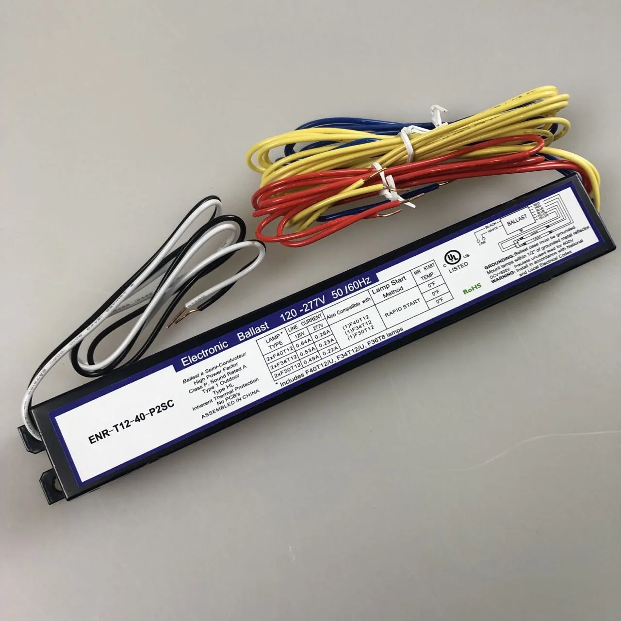 Electronic Ballast T12 40Wx2 Ul Certificate Fluorescent Ballast Wiring Diagram Electronic