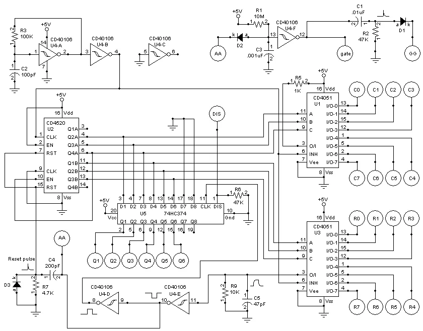 Electronic Keyboard Circuit Diagram