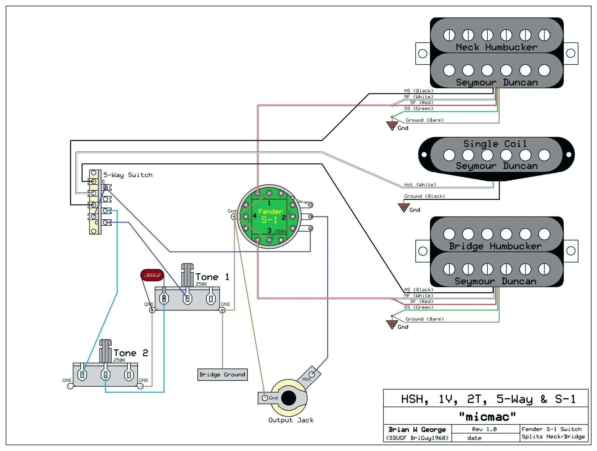 Emg 81 85 9 V Battery Active Pickups Closed Type Electric Guitar Emg 81 85 Wiring Diagram