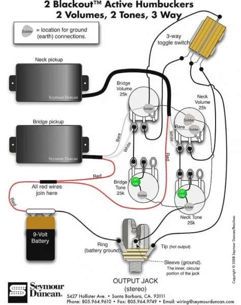 Emg Active Pickup Wiring Diagram
