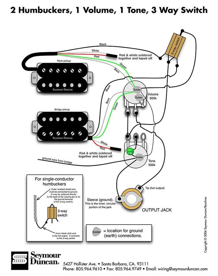 Emg Wiring Diagram Two Pickups 1 Volume 3 Way Switch Wiring