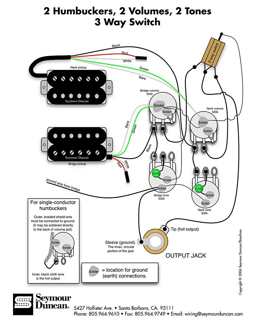 Emg Wiring Diagram Two Pickups 1 Volume 3 Way Switch Wiring