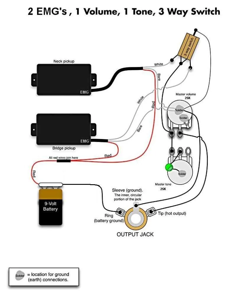 Emg Wiring Diagrams Active Pickups