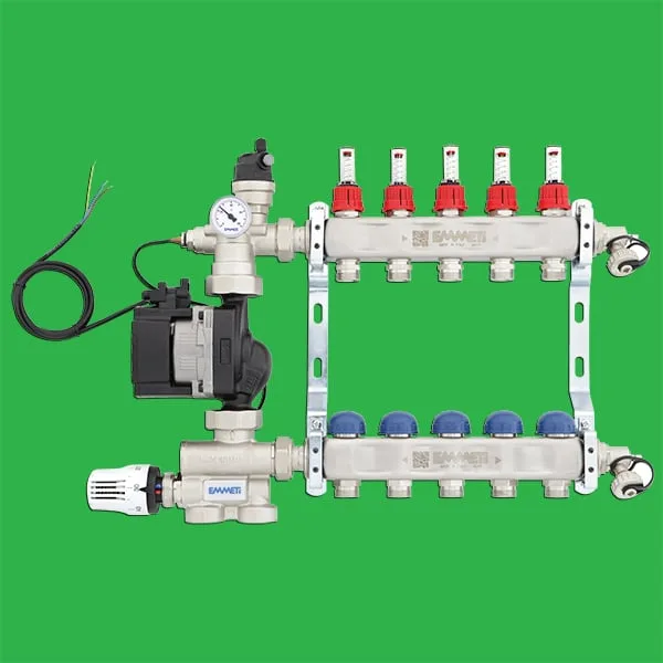 Emmeti Fmu3 Floor Mixing Unit With 8 Port Underfloor Heating Manifold Underfloor Parts
