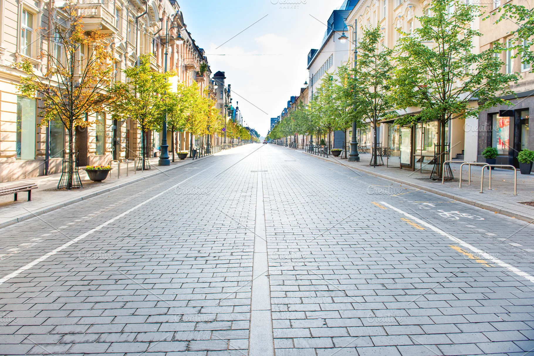 Empty City Street Desktop Wallpaper City Streets Stre