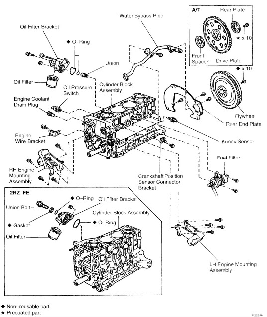 Engine Bay Of A 2002 Toyota Tacoma Diagram 2001 Toyota Tacom