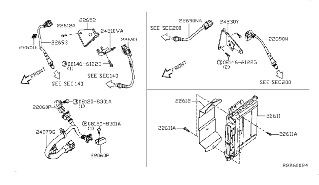 Engine Control Module 2012 Nissan Armada