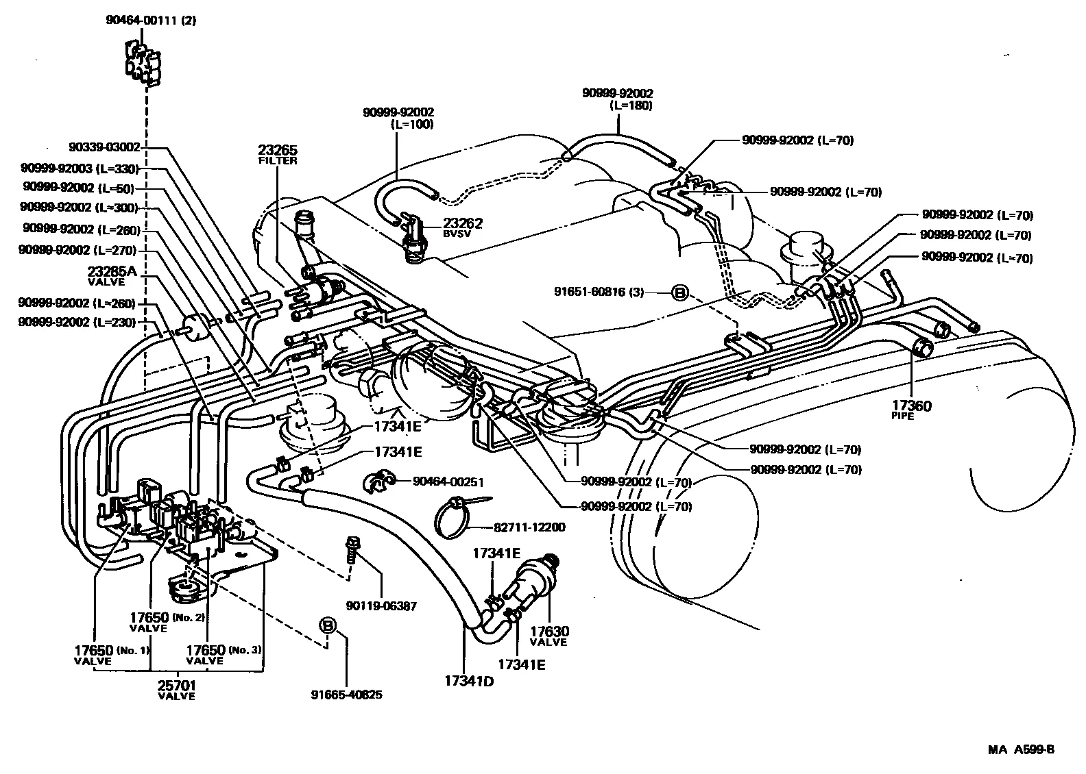 Engine Diagram 1995 Toyota T100 Sr5