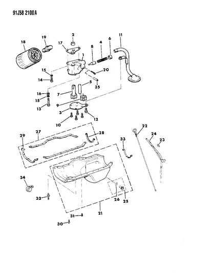Engine Oiling 1991 Jeep Wrangler