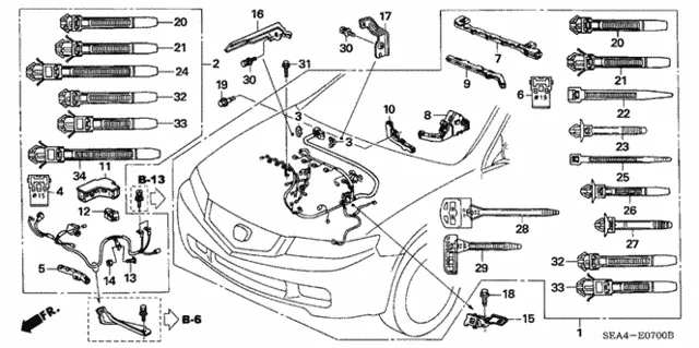 Engine Wire Harness For 2006 Acura Tsx Sedan Acura Express Parts