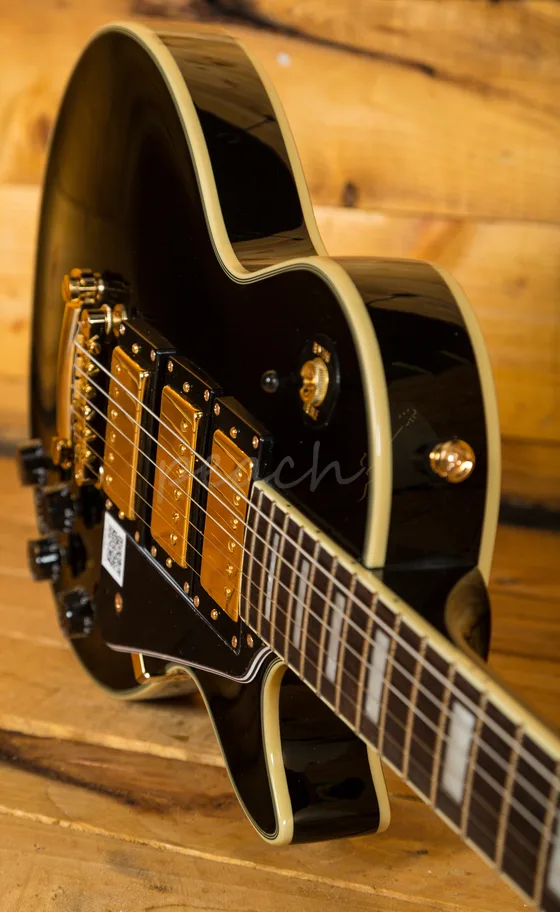 Epiphone Lespaul Black Beauty Ebony Gold Peach Guitars